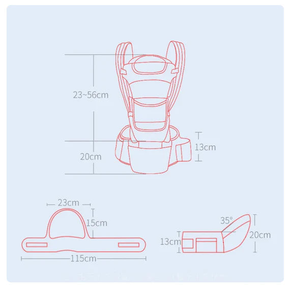 Marsupiu Multifunctional pentru bebelusi cu suport lombar, At Performance, Bumbac, 9 in 1, Varsta 0-36 luni