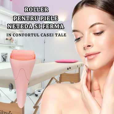 Ice Roller pentru Față și Ochi, Masaj Facial cu Efect de Răcire pentru Reducerea Aspectului Umflat și a Cearcănelor