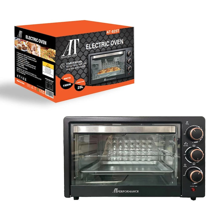Cuptor Electric Multifuncțional AT Performance AT-025T 25L | 1500W | Timer 60 min | Control Temperatură