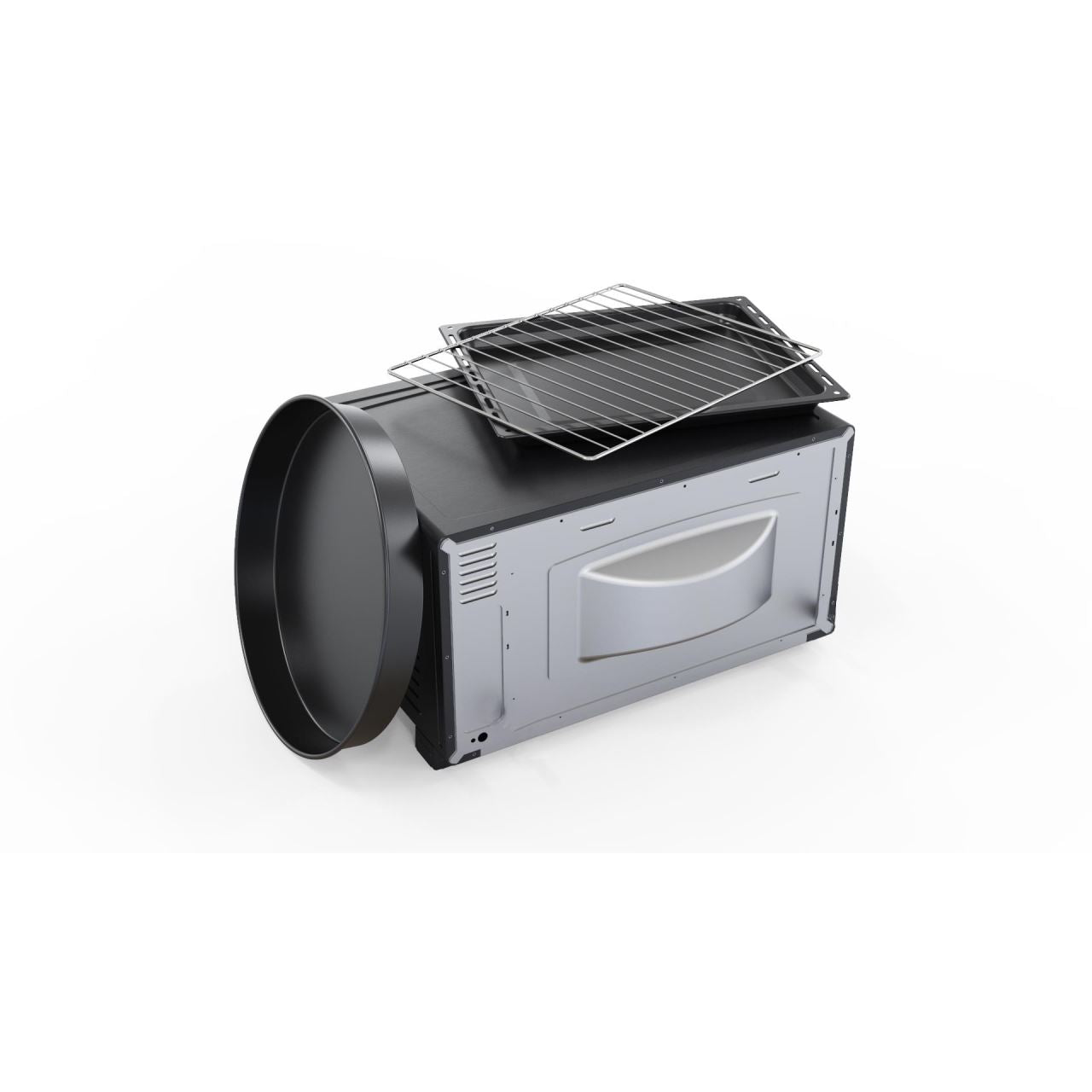 Cuptor electric Hausberg HB-9250NG, Capacitate 55 Litri, Putere 1400 W, Termostat, Gri/Negru