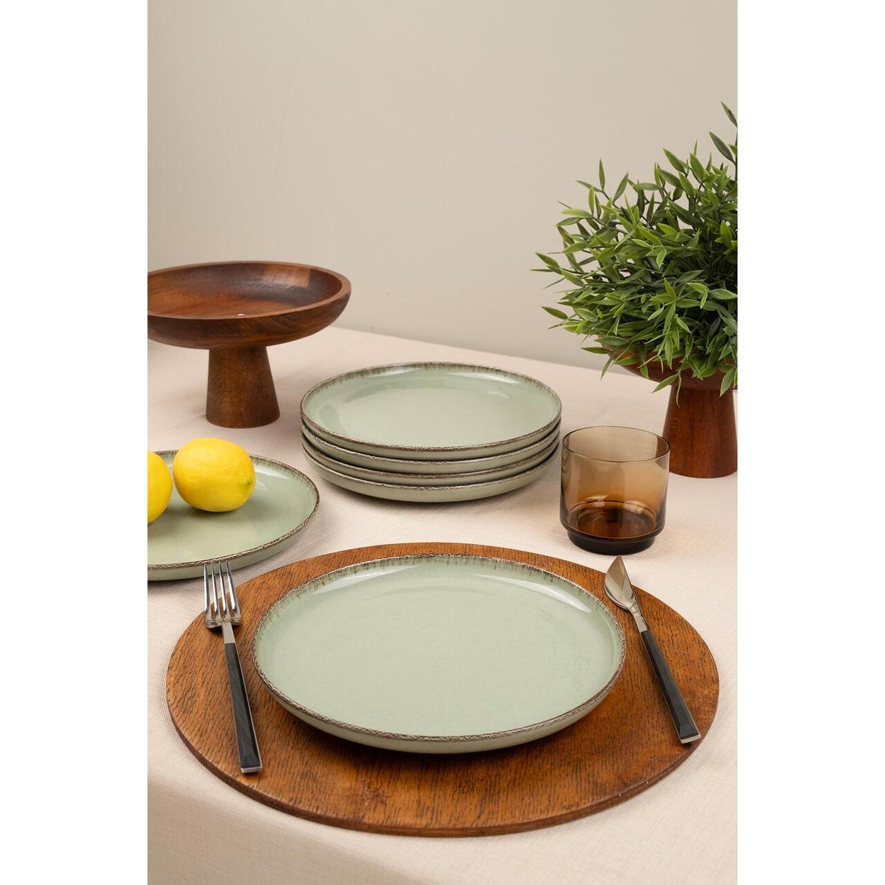 Serviciu de masă Moderna, 18 piese, verde