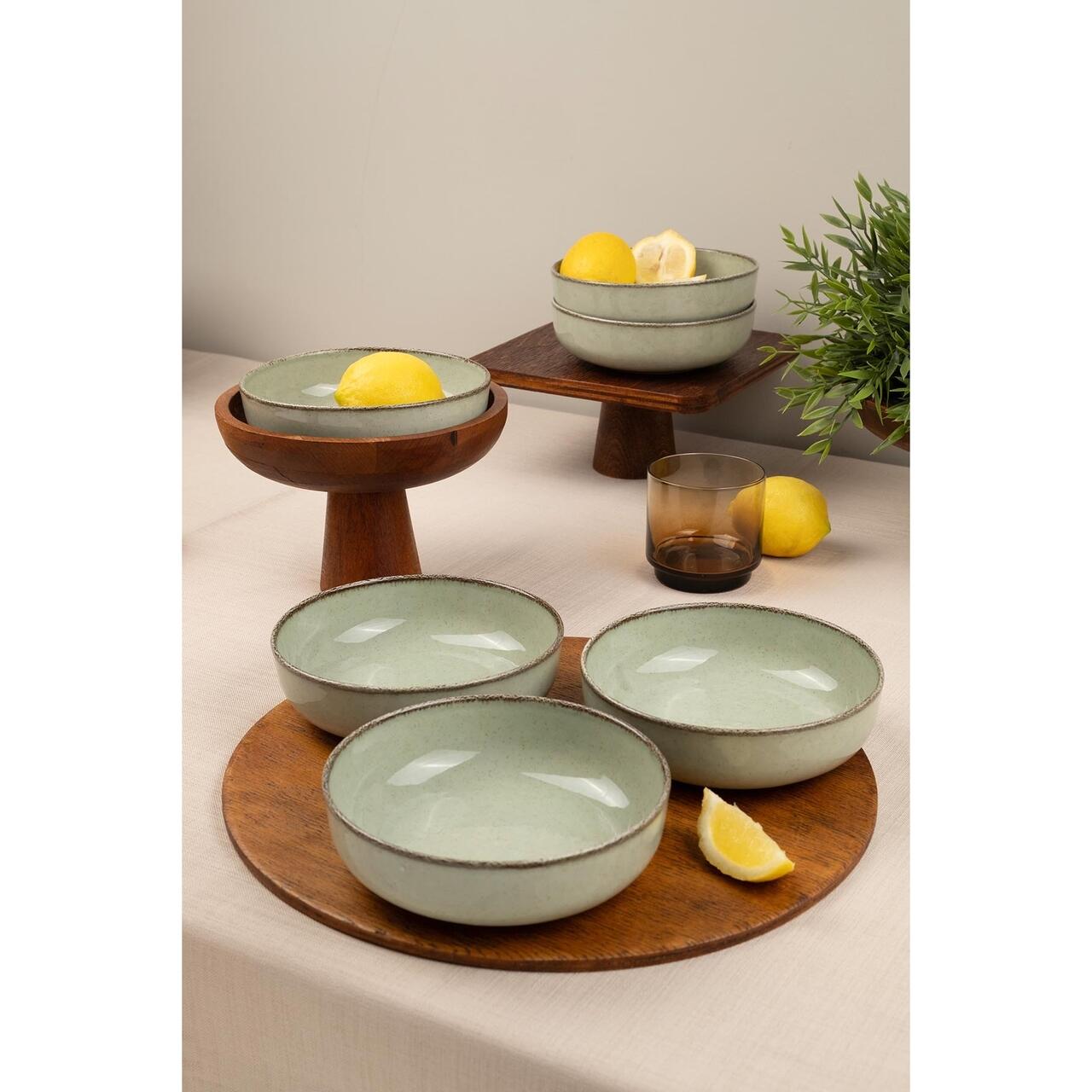 Serviciu de masă Moderna, 18 piese, verde